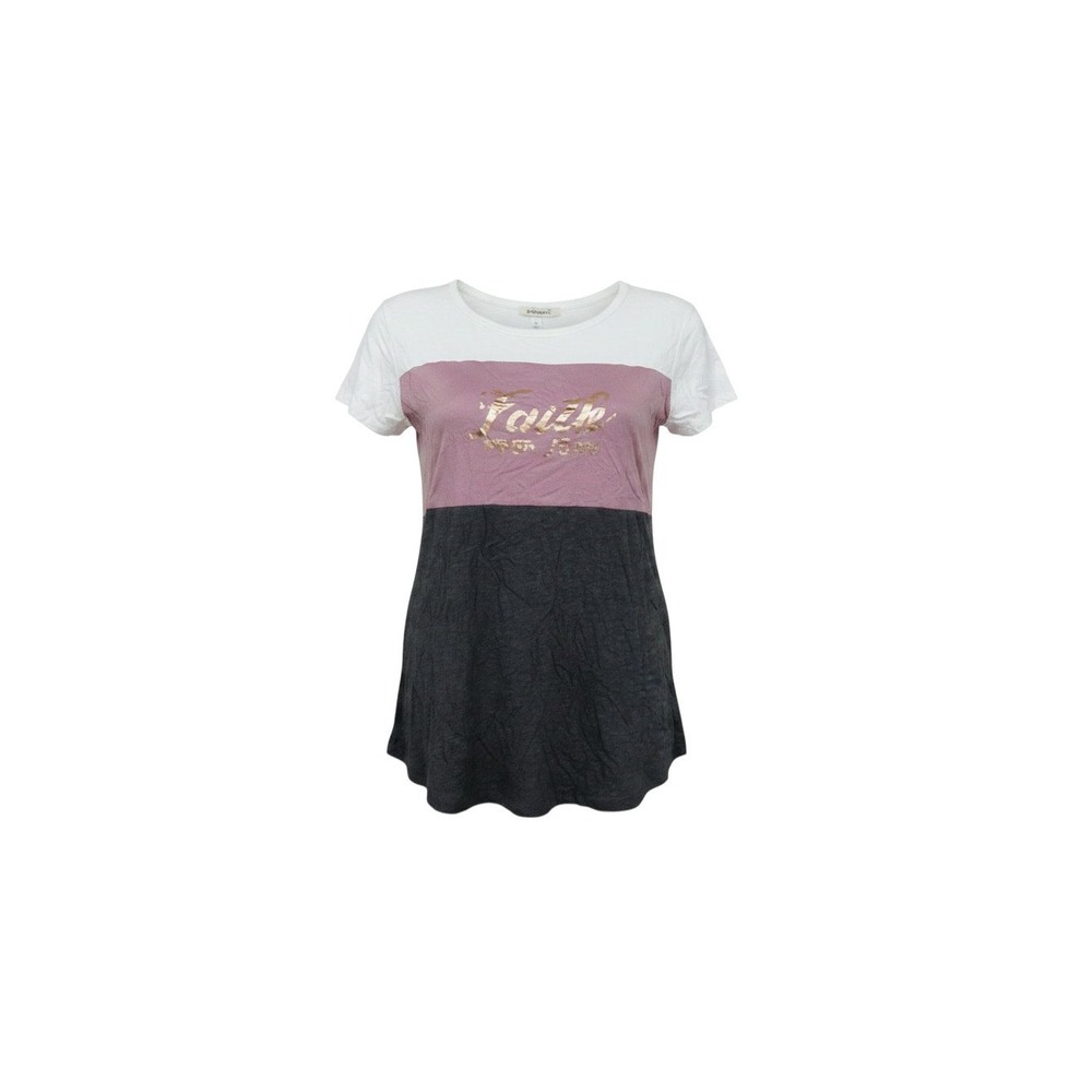 Rue21 Marci Top Womens L Multi NWT Faith Graphic Colorblock Short Sleeve Tee